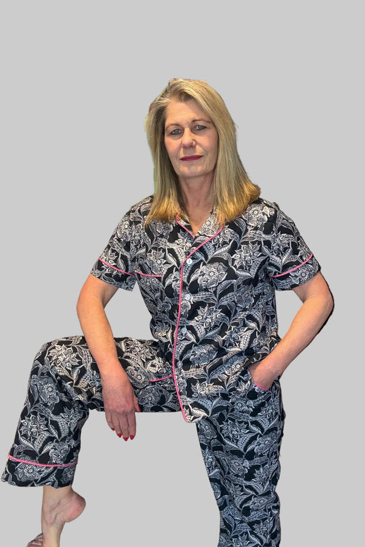 Floral chintz black - Mix set
